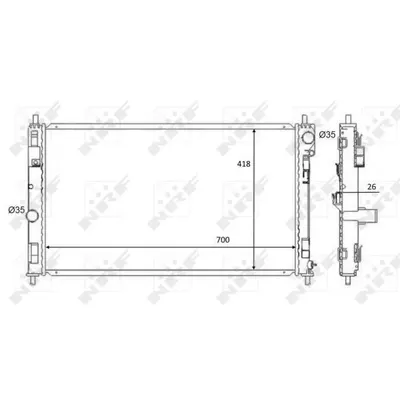 Radiator, racire motor NRF 59089