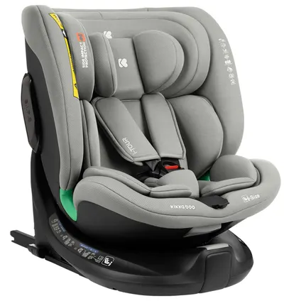 Scaun auto KikkaBoo - i-Tour, IsoFix, i-Size, 40-150 cm, gri deschis