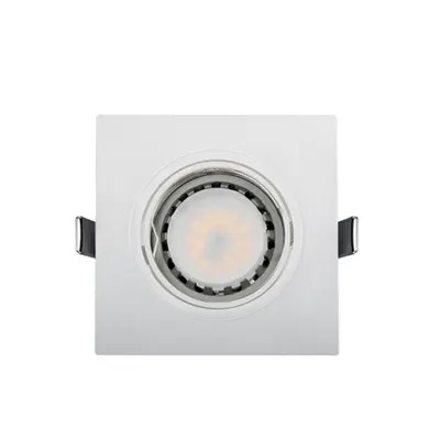 Spot Patrat Plastic cu Led Par 16 5.5w 2700-3000k Alb