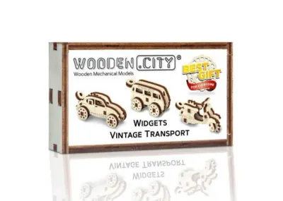 Set puzzle mecanic 3D - Transport Vintage (3 buc)