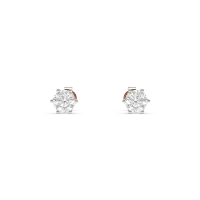 Cercei din aur roz cu diamante solitaire de 0.4ct