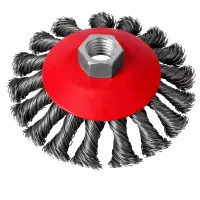 Perie rotativa cu sarma rasucita, 100 mm-pentru polizor unghiular