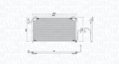 Radiator AC condensator potrivit MAZDA 323 F VI, 323 S VI 1.3-2.0D 09.98-05.04
