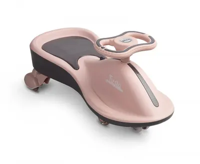 PlasmaCar copii fara pedale Toyz Fiesta BeigePurple Ride-On gravitationala cu muzica si roti din cauciuc luminoase, scaun ergonomic si spatios, greutate maxima admisa 100 kg