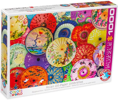 Puzzle Eurographics din 1000 de piese - Umbrele asiatice