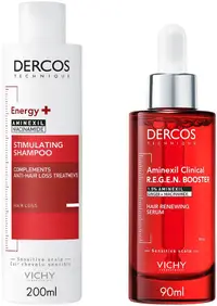 Set Vichy Dercos - Șampon energizant Energy+ și ser, 200 + 90 ml
