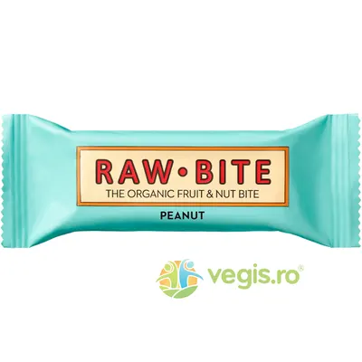 Baton Raw cu Arahide fara Zahar Adaugat si fara Gluten Ecologic/Bio 50g