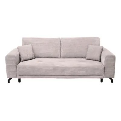 Canapea VEGA extensibila, 3 locuri, cu arcuri si lada depozitare, roz pudra, 237x110x73 cm