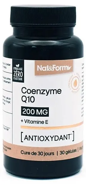 Coenzima Q10 + Vitamina E, 30 capsule, Nat&Form