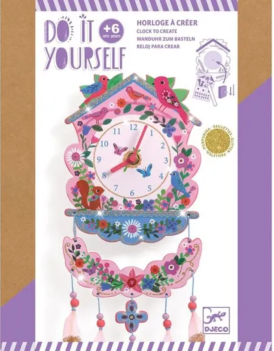 Set creativ Djeco - Ceas de perete DIY