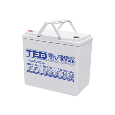 Deep Cycle Battery Agm 57ah 12v
