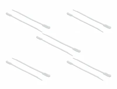 Set 10 buc bride L 270 x W 4.8 mm cu eticheta Alb, Delock 18957