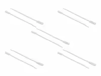 Set 10 buc bride L 270 x W 4.8 mm cu eticheta Alb, Delock 18957