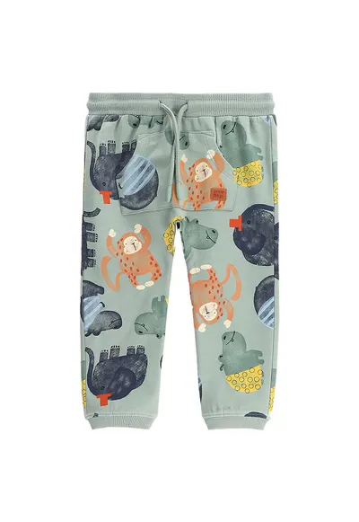 Pantaloni de trening baieti WC5120102SBN - Bumbac/Elastan - Verde - Verde