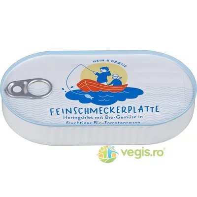 File de Hering in Sos de Rosii cu Legume Ecologic/Bio 200g