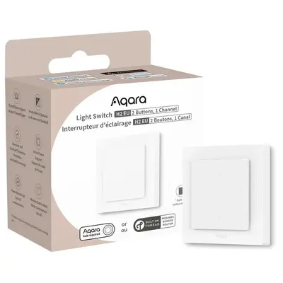Intrerupator inteligent AQARA Light Switch H2 EU (2 Butoane, 1 Canal) (WS-K07D) , Zigbee si Thread 6975833355372