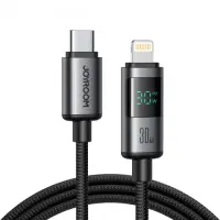 Cablu Date si Incarcare USB-C - Lightning Joyroom S-A16 Pro Prism Display, 30W, 1.2m, Negru