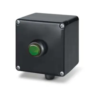 Doza aparentan122x120x90mm IP66 LED LIGHT 12-250VAC/VDC GREEN THERMOSETTING
