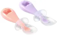 Set lingurițe din silicon Babyono - Be Active, 2 bucăți, roz și mov