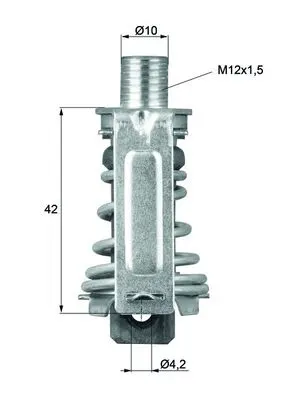 Termostat lichid racire (70 C) potrivit FIAT 126; FSO 126P 0.6 0.65 0.7 09.72-09.00