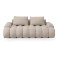 Canapea maro deschis 200 cm Linz – Cosmopolitan Design
