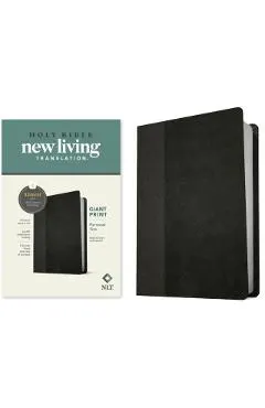 NLT Personal Size Giant Print Bible, Filament Enabled Edition (Red Letter, Leatherlike, Black/Onyx)