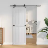 vidaXL Ușă hambar CORONA 70 x 210 cm Lemn masiv de pin Alb