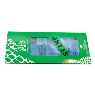 Matrita pentru stampila unghii de Anul Nou #02, Global Fashion, L41, 12,5*6,5 cm Engros