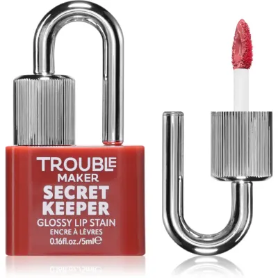 Trouble Maker Secret Keeper Lip Gloss Stain ruj pentru un efect de lunga durata culoare Shifty Biz Rose Nude 5 ml