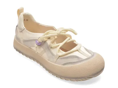 Pantofi sport GRYXX bej, 261055, din material textil si piele naturala