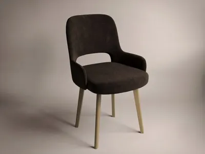 Scaun Berna Tapitat Catifea Maro Maro / Stejar