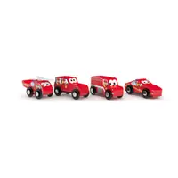Set camioane de pompieri de lemn in tub JAdore