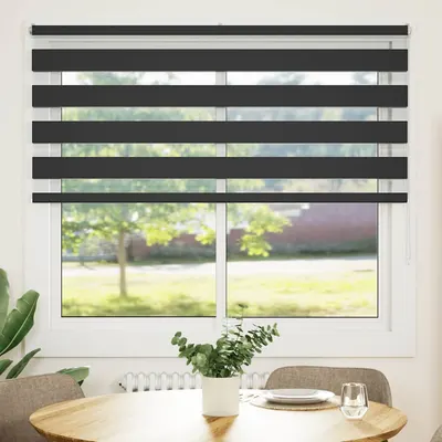 Gossi jaluzea tip zebra neagra latime tesatura 150,9 cm poliester