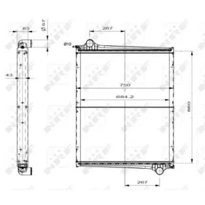 Radiator, racire motor NRF 519598