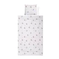 Set lenjerie pat 4 piese, Lorelli, din bumbac ranforce, Blue Aeroplane
