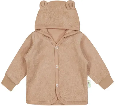 Bluză cu glugă pentru bebeluși din frotir de bumbac Bio Baby - 62 cm, 3-4 luni