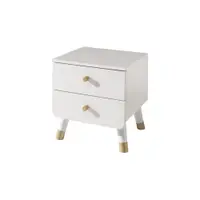 Noptieră din lemn de pin pentru camera copiilor Vipack Billy, alb