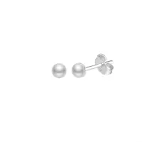 Cercei argint 925, JW1709, model perla 2.5 mm, placati cu rodiu