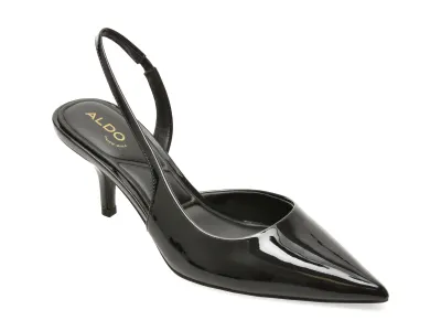 Pantofi eleganti ALDO negri, STESSY LOWSLING 001, din piele ecologica lacuita