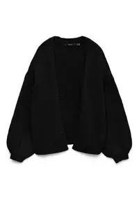 Cardigan dama - supradimensionat - negru - poliester -