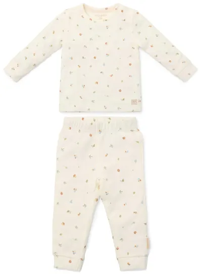 Pijamale din două piese pentru copii Little Dutch Forest Treasures - 86-92 cm, 1-2 ani, White