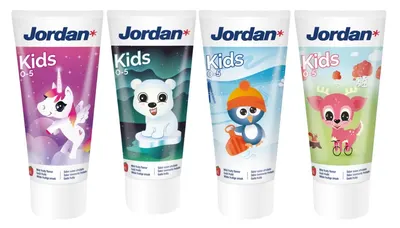 Jordan Pastă de dinți pentru copii Kids, 0-5 ani, 50 ml, sortiment
