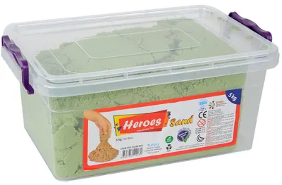 Nisip kinetic Heroes - 5 kg, verde