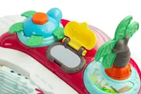 Premergator 2in1 pentru copii Toyz Surf Blossom, Roti pivotante, Model pliabil, Scaun reglabil pe inaltime, Spatar inalt, Husa detasabila, Opritoare din cauciuc,Panou cu jucarii interactive detasabil,de la 6 luni pana la 12kg