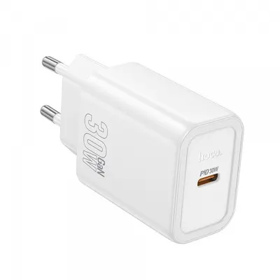 Incarcator Retea HOCO N62, 30W, 3A, 1 x USB-C, Alb