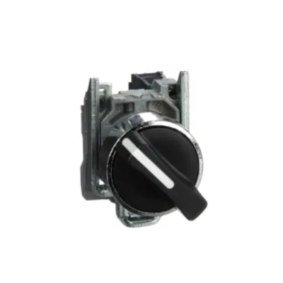 Comutator selector negru Ø22 ramanere in 2 pozitii 1NO 600V