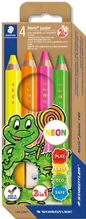 Creioane de culoare Staedtler Noris Junior -4 culori, cu ascuțitor