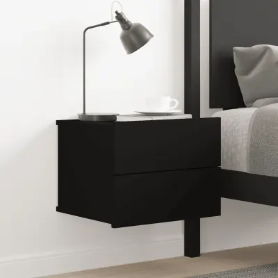 vidaXL Noptieră, negru, 40x30x30 cm, lemn prelucrat