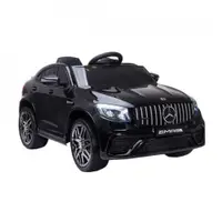 Masinuta electrica pentru copii Novokids Mercedes GLC 63 AMG Negru, 12V, roti din cauciuc EVA, 3-8 ani, usi cu deschidere, 2 viteze, lungime 115 cm, 2 motoare 390 W