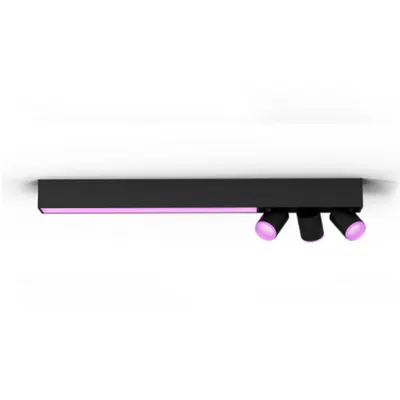 HUE 5060930P7 Spot Centris 3 x LED RGB GU10 si 1 x LED RGB 3650lm BT Negru